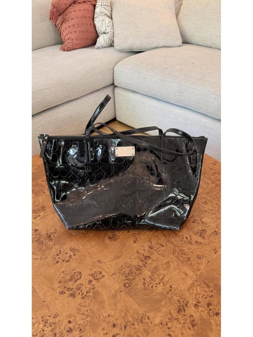 Kate Spade New York Black Patent Leather Tote Bag